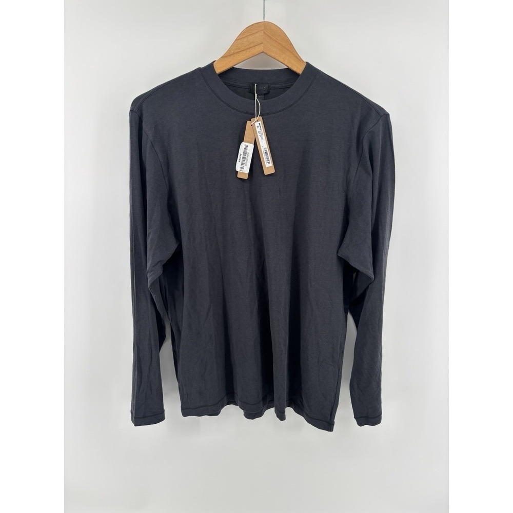 NWT SKIMS Boyfriend Long-Sleeve T-Shirt Sz M Modal Blend Onyx Cozy Soft Stretch